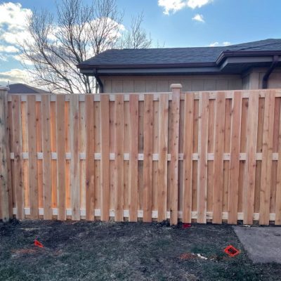 cedar wood shadowbox fence
